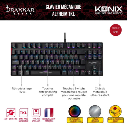 Konix - Clavier mécanique Alfheim TKL - Drakkar