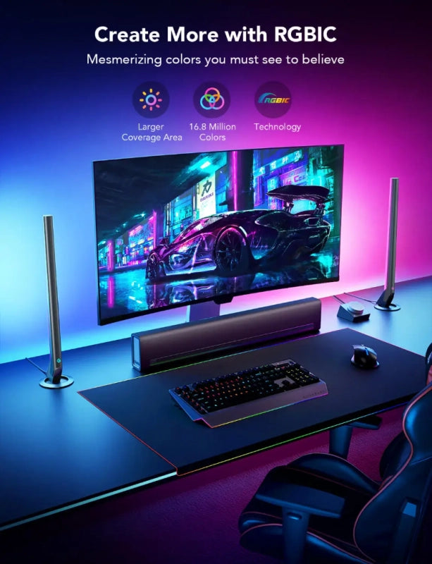 Govee Smart Gaming Light Bars Smart wall light Wi-Fi/Bluetooth 24 W