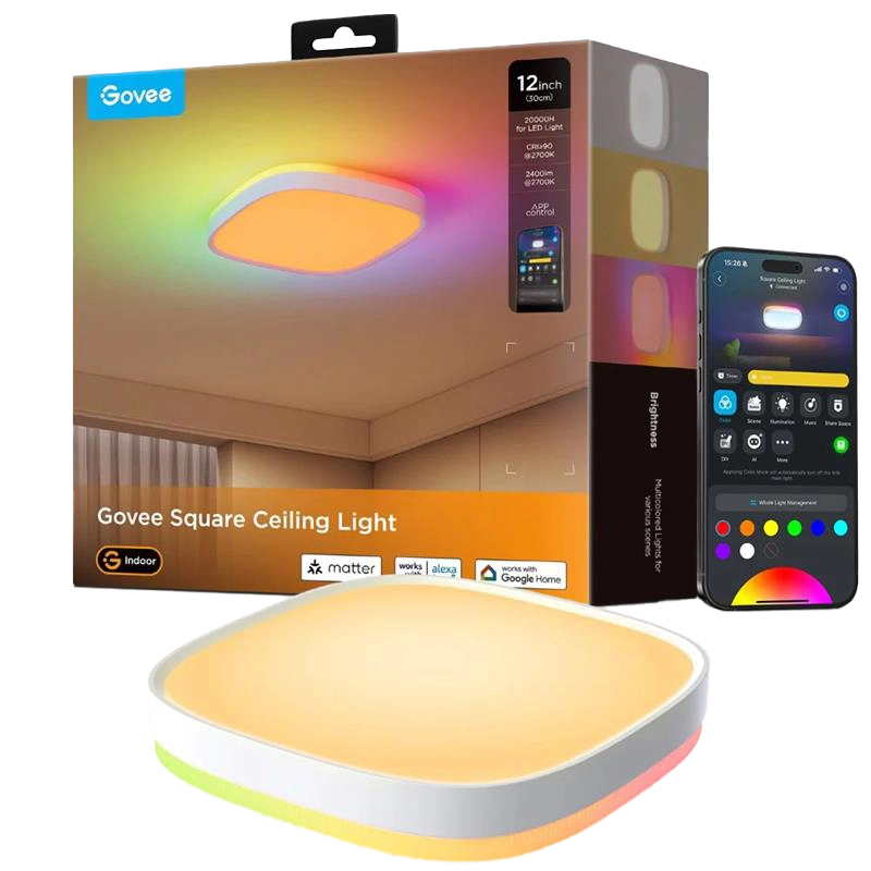 Govee 30 cm RGBWW + RGBIC – Wi-Fi / Bluetooth, 28 W
