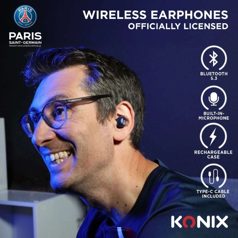 Écouteurs sans fil bleu TWS - PSG